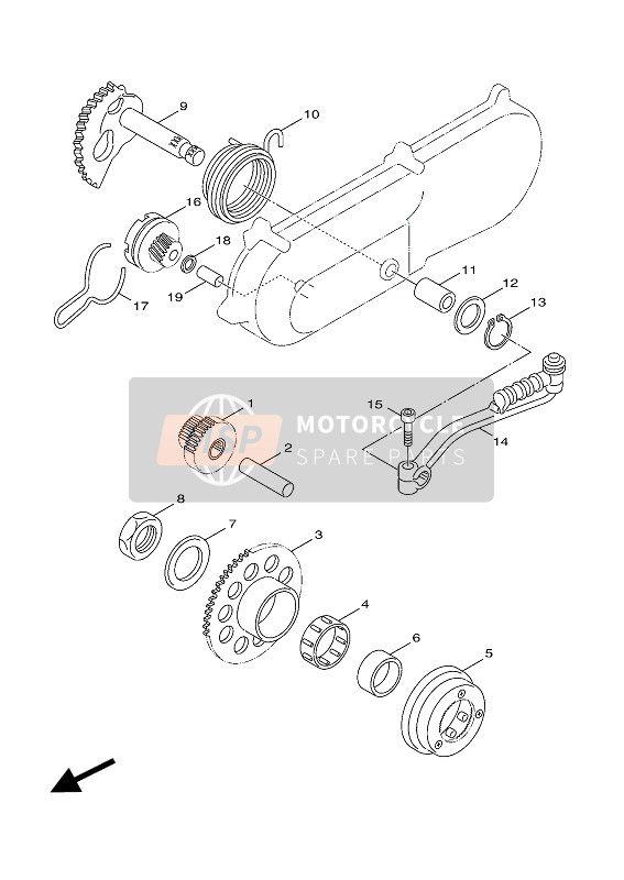 5MLE56200000, Kick Crank Assy, Yamaha, 0